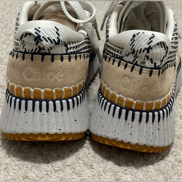 COPY. Chloé Nama Platform Sneakers Biscotti Beige | EU 40 (US 10) - Picture 9 of 10